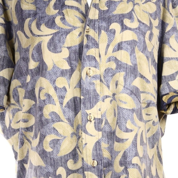 Vintage Mens Kalaheo Blue Hawaiian Shirt Made in Hawaii Sz M Chest 42" - Hey Viv - Picture 4 of 6